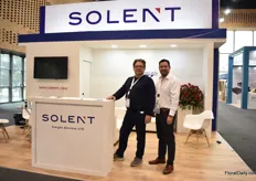 Simon Milne and Gonzalo Mogollon of Solent, an airline management company.